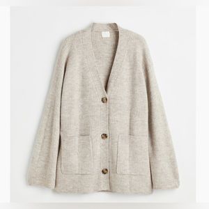 H&M Oversized Rib Knit Cardigan - XL
